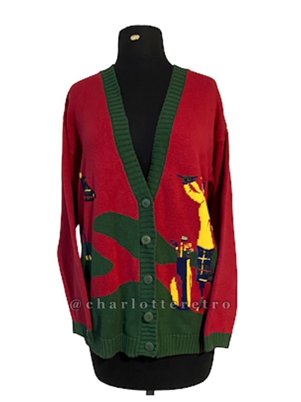 vtg Evan Piconne Golf Cardigan